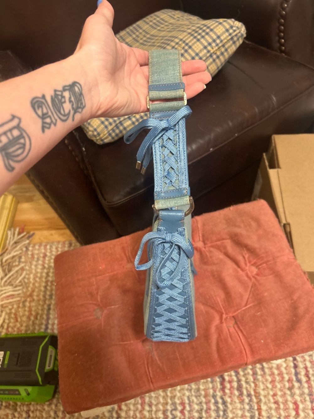 Y2k Dior lace bag denim - Picture 2 of 4